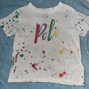 Polo by Ralph Lauren Kids White Paint-Splatter T-Shirt